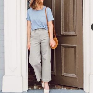 Everlane lightweight wide leg chino in light sage